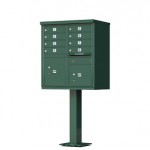 8 Tenant Door Standard Style CBU Mailbox (Pedestal Included) - Type 1 - 1570-8AF 8 Tenant Door Standard Style CBU Mailbox (Pedestal Included) - Type 1 - 1570-8AF