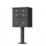 4 Tenant Door Standard Style CBU Mailbox (Pedestal Included) - Type 5 - 1570-4T5AF 4 Tenant Door Standard Style CBU Mailbox (Pedestal Included) - Type 5 - 1570-4T5AF