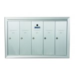 Standard 5 Door Vertical Mailbox Unit - Front Loading and Fully Recessed - 12505HA Standard 5 Door Vertical Mailbox Unit - Front Loading and Fully Recessed - 12505HA