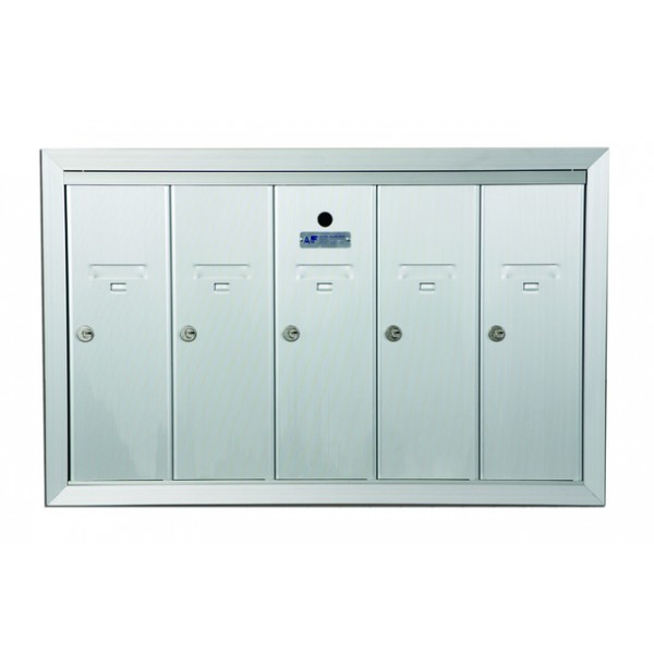 Standard 5 Door Vertical Mailbox Unit - Front Loading and Fully Recessed - 12505HA Standard 5 Door Vertical Mailbox Unit - Front Loading and Fully Recessed - 12505HA