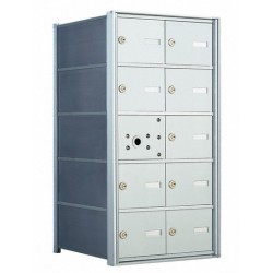 10 A-size Door Horizontal Mailbox Unit - Front Loading - 140052A