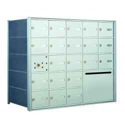 20 OUA-size Door Horizontal Mailbox Unit and 1 Outgoing Mail Collection - Front Loading - 140055OUA