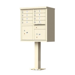8 Tenant Door Standard Style CBU Mailbox (Pedestal Included) - Type 1 - 1570-8AF