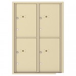 4 Parcel Doors Unit - 4C Wall Mount 12-High - 4C12D-4P