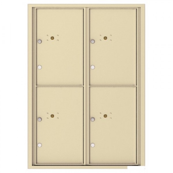 4 Parcel Doors Unit - 4C Wall Mount 12-High - 4C12D-4P