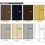 7 Oversized Tenant Doors with 2 Parcel Lockers and Outgoing Mail Compartment - 4C Wall Mount 13-High Mailboxes - 4C13D-07 7 Oversized Tenant Doors with 2 Parcel Lockers and Outgoing Mail Compartment - 4C Wall Mount 13-High Mailboxes - 4C13D-07