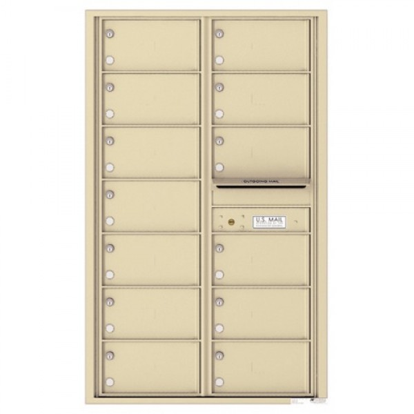13 Oversized Tenant Doors and Outgoing Mail Compartment - 4C Wall Mount 14-High Mailboxes - 4C14D-13 13 Oversized Tenant Doors and Outgoing Mail Compartment - 4C Wall Mount 14-High Mailboxes - 4C14D-13