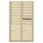 14 Tenant Doors with 2 Parcel Lockers and Outgoing Mail Compartment - 4C Wall Mount 14-High Mailboxes - 4C14D-14 14 Tenant Doors with 2 Parcel Lockers and Outgoing Mail Compartment - 4C Wall Mount 14-High Mailboxes - 4C14D-14