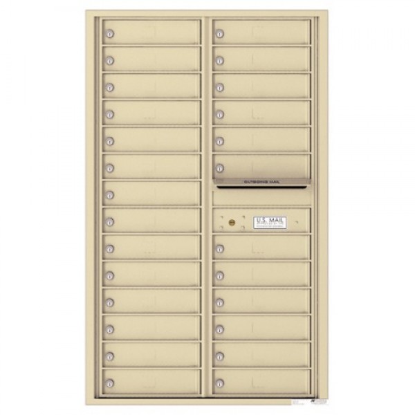 26 Tenant Doors and Outgoing Mail Compartment - 4C Wall Mount 14-High Mailboxes - 4C14D-26