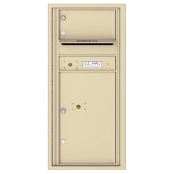 1 Over-Sized Tenant Door with 1 Parcel Locker and Outgoing Mail Compartment - 4C Wall Mount ADA Max Height Mailboxes - 4CADS-01