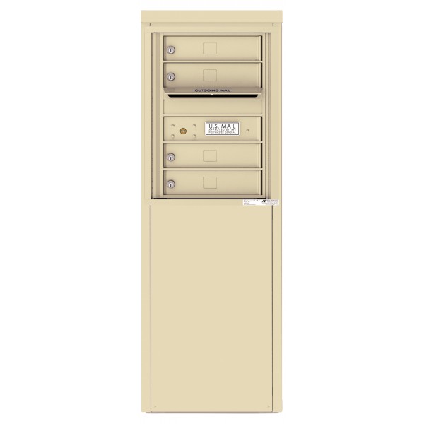 4 Tenant Doors with one Outgoing Mail Compartment - 4C Depot Mailbox Module - 4C06S-04-D